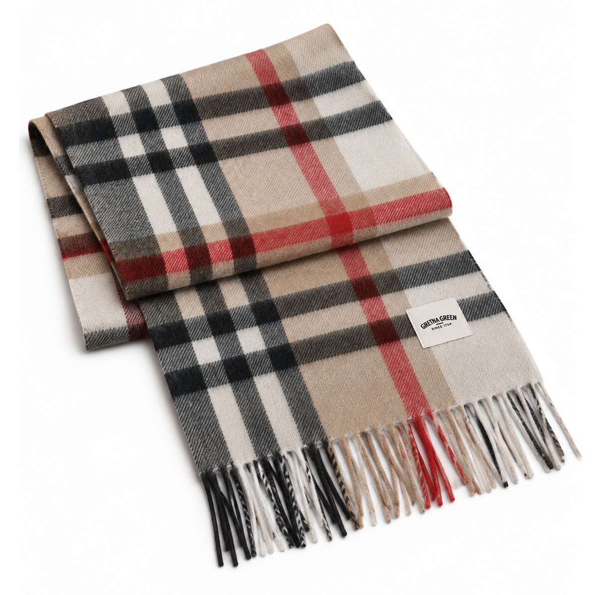 Camel Thomson Lambswool Scarf