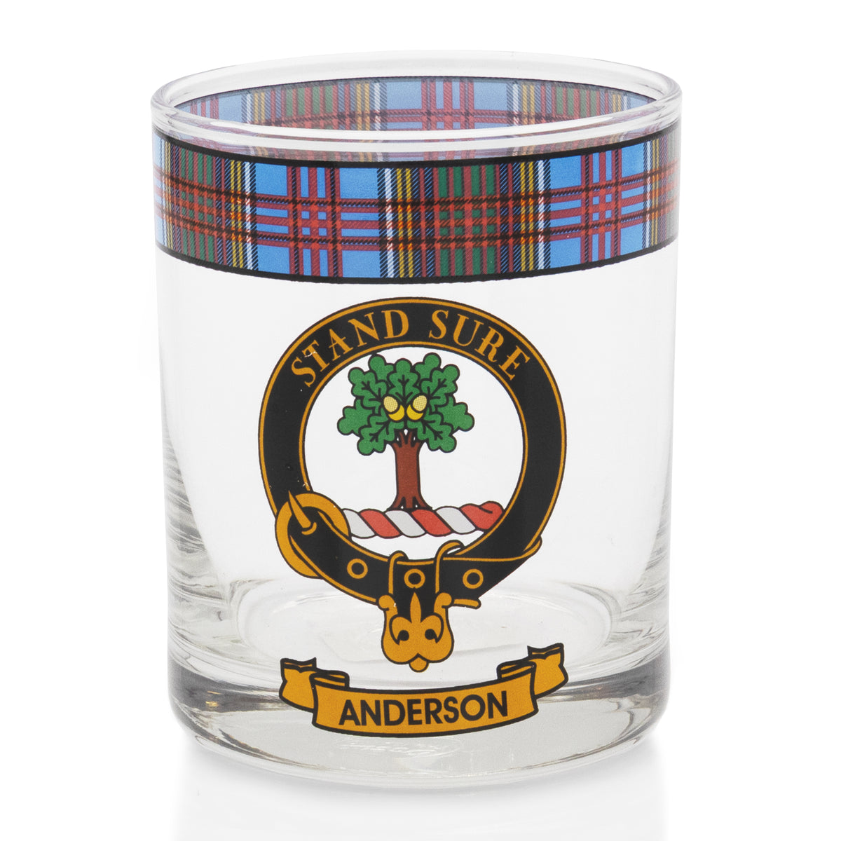 Anderson Clan Crest Whisky Glass