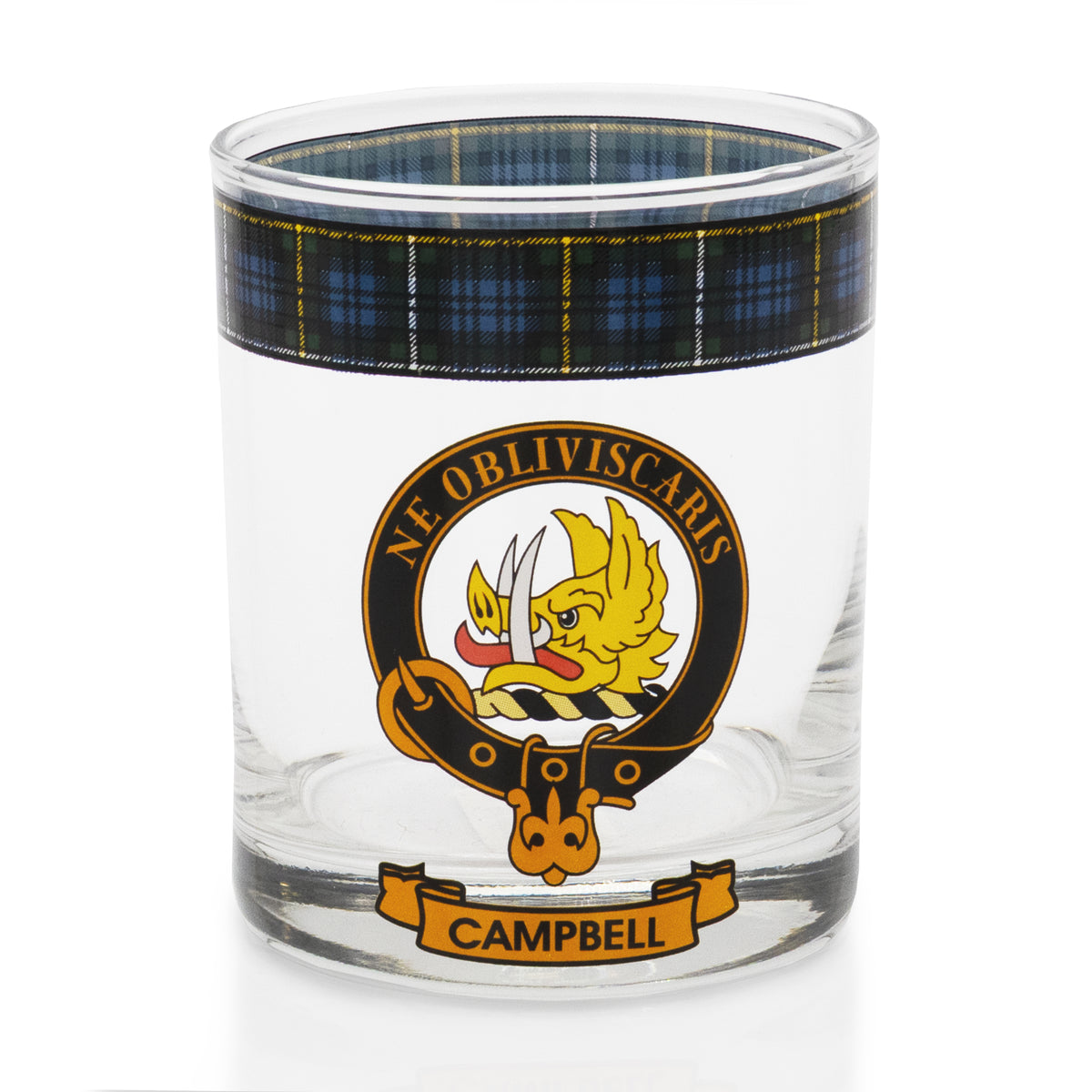 Campbell Clan Crest Whisky Glass