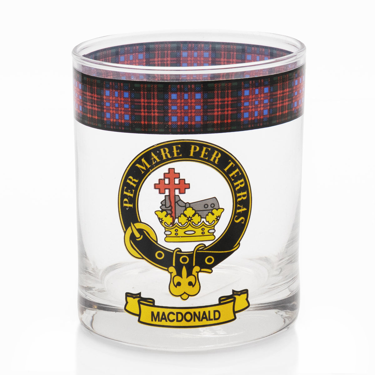 MacDonald Clan Crest Whisky Glass