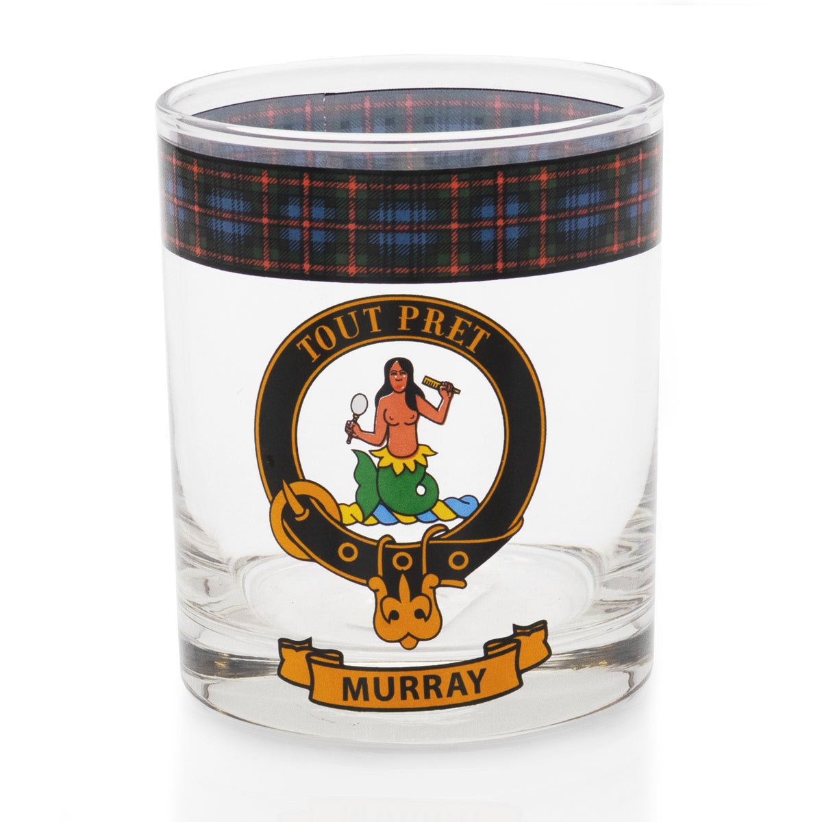 Murray Clan Crest Whisky Glass