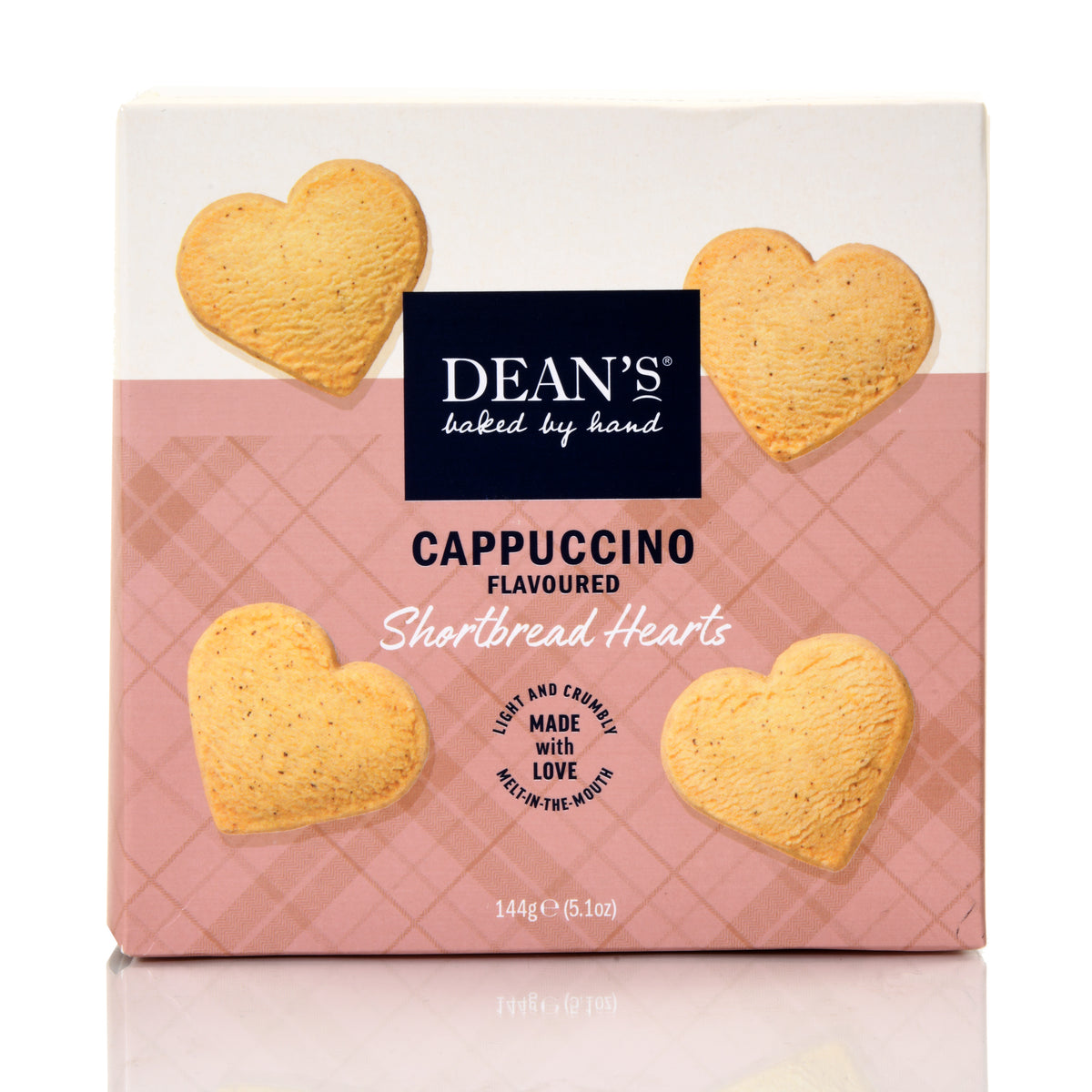 Cappuccino Shortbread Hearts 144g