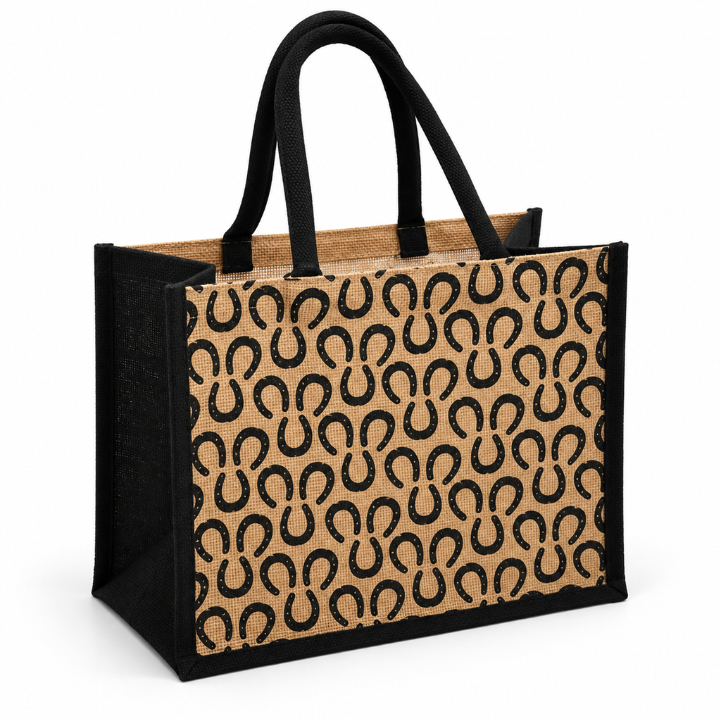 Horseshoe Repeat Jute Bag