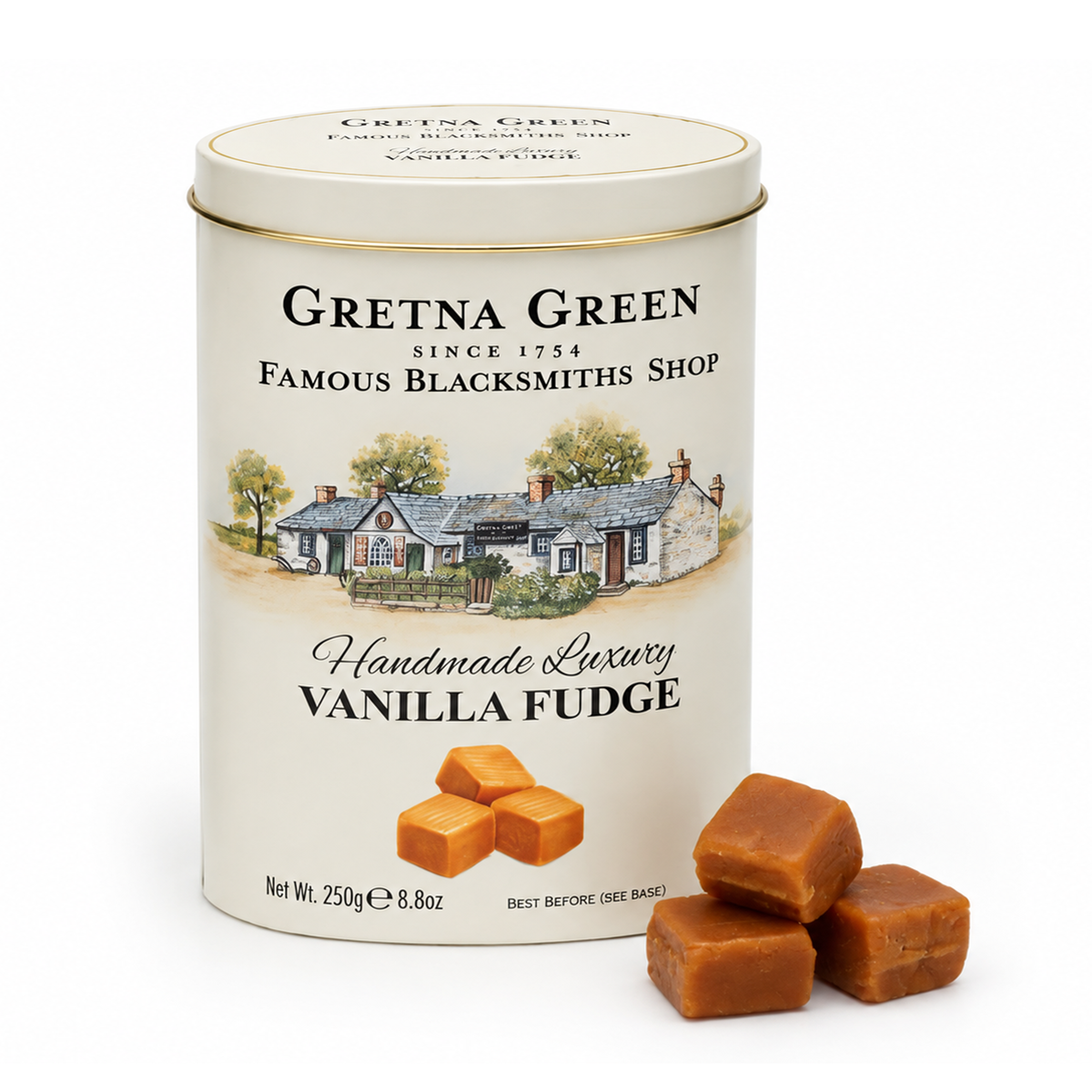 Gretna Green Vanilla Fudge Tin 250g