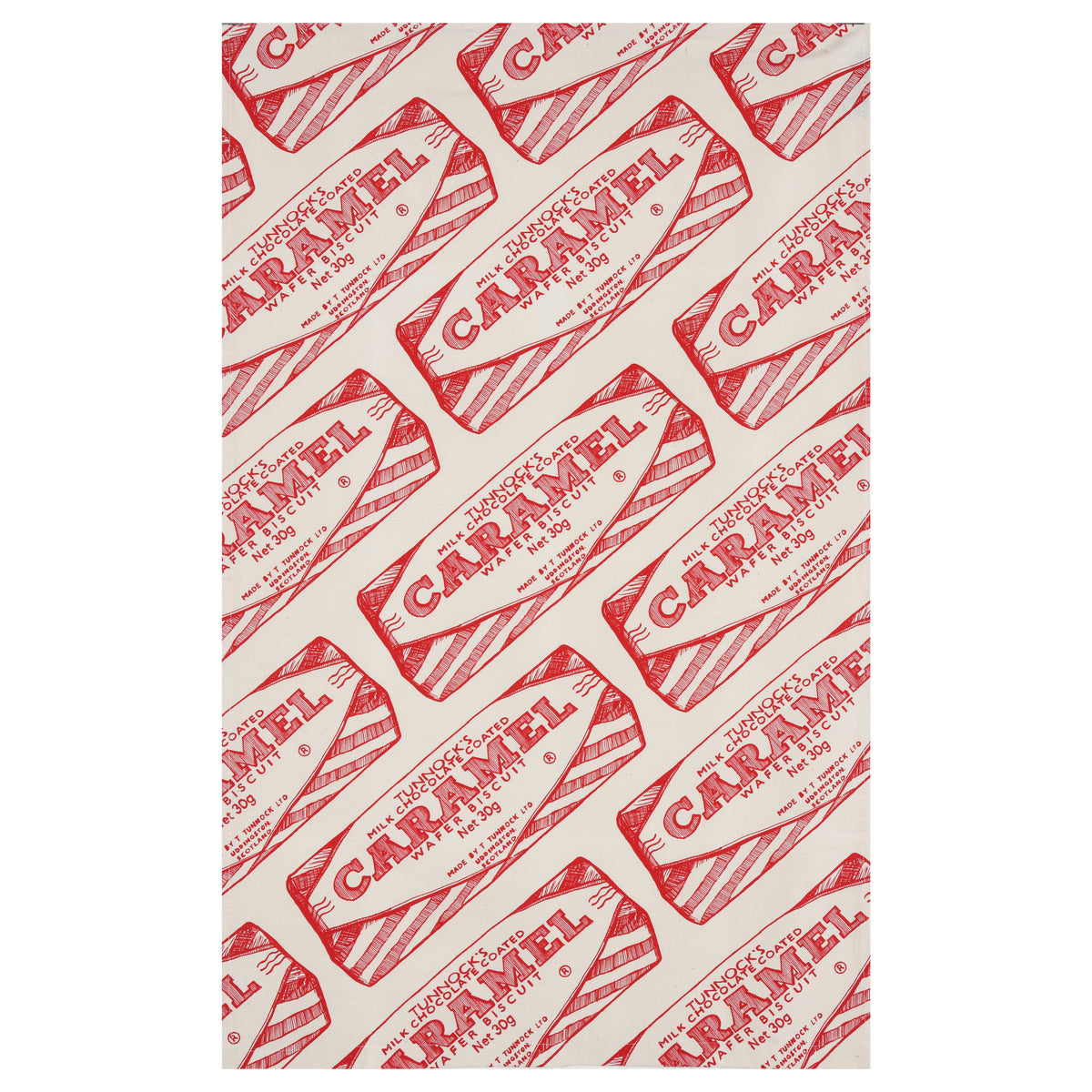 Tunnock's Caramel Wafer Repeat Tea Towel