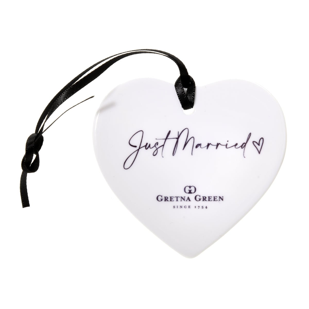 Gretna Green Just Married Ceramic Heart