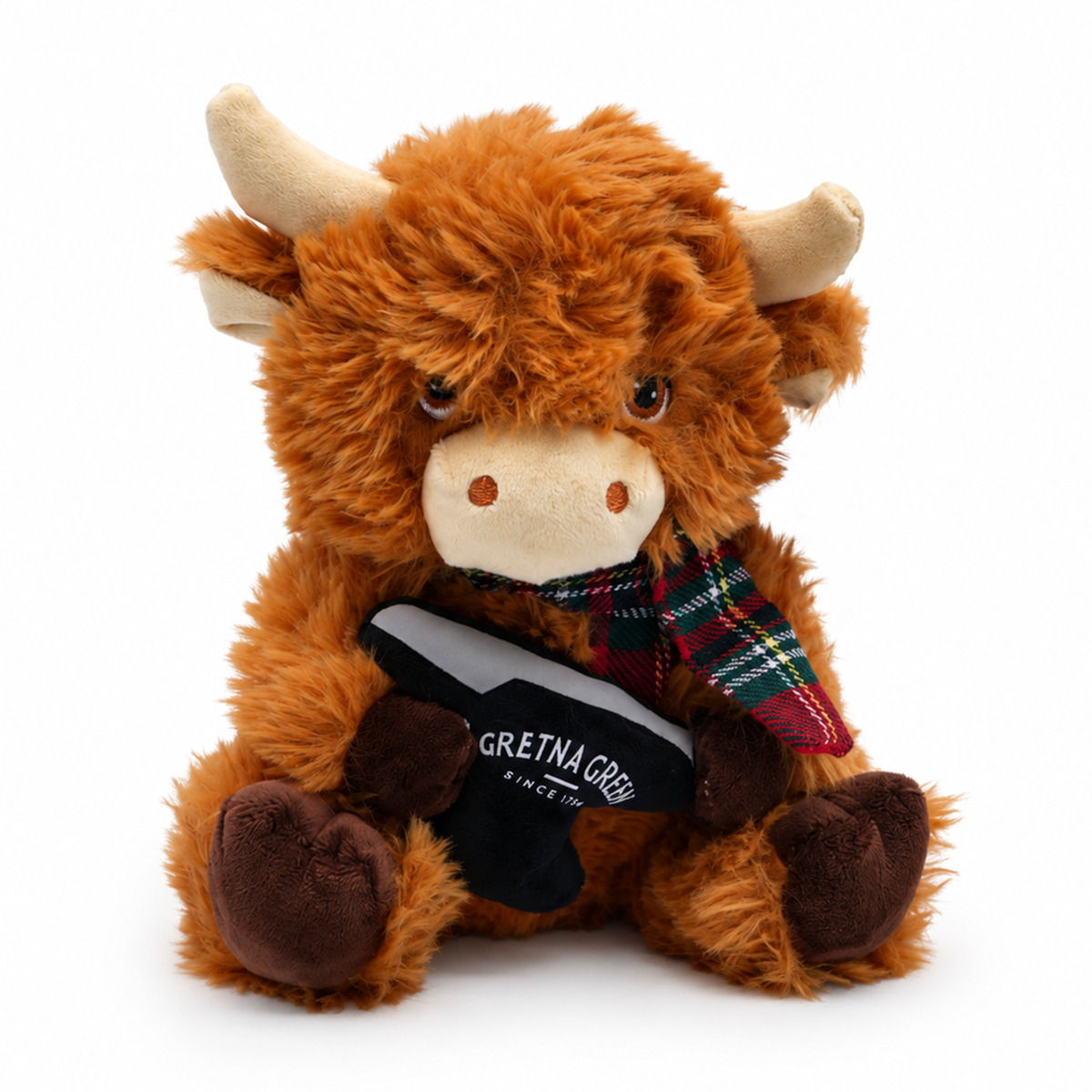 Gretna Green Highland Cow With Anvil Soft Toy