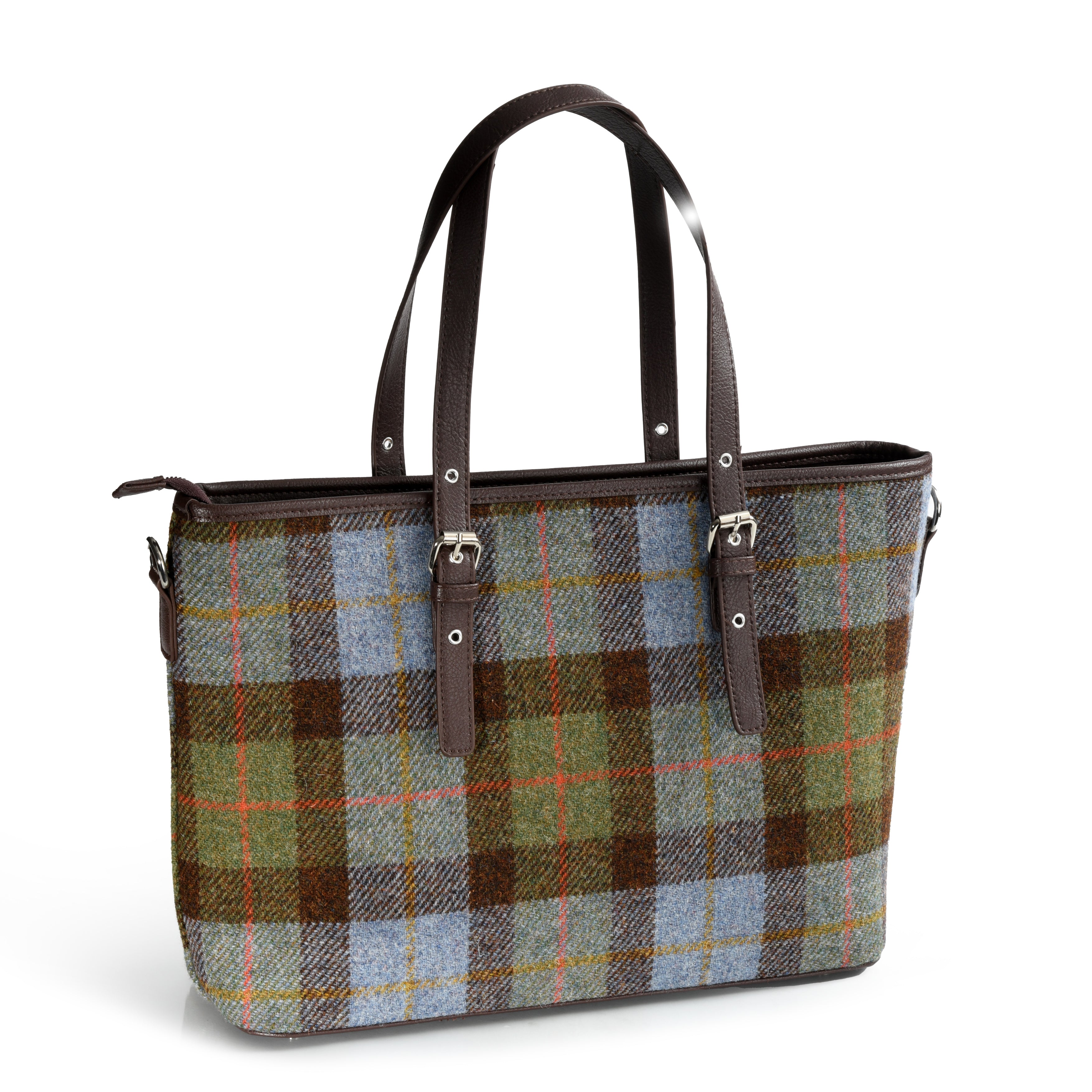 Harris Tweed Spey Tote Bag Macleod Tartan | Gretna Green Shopping
