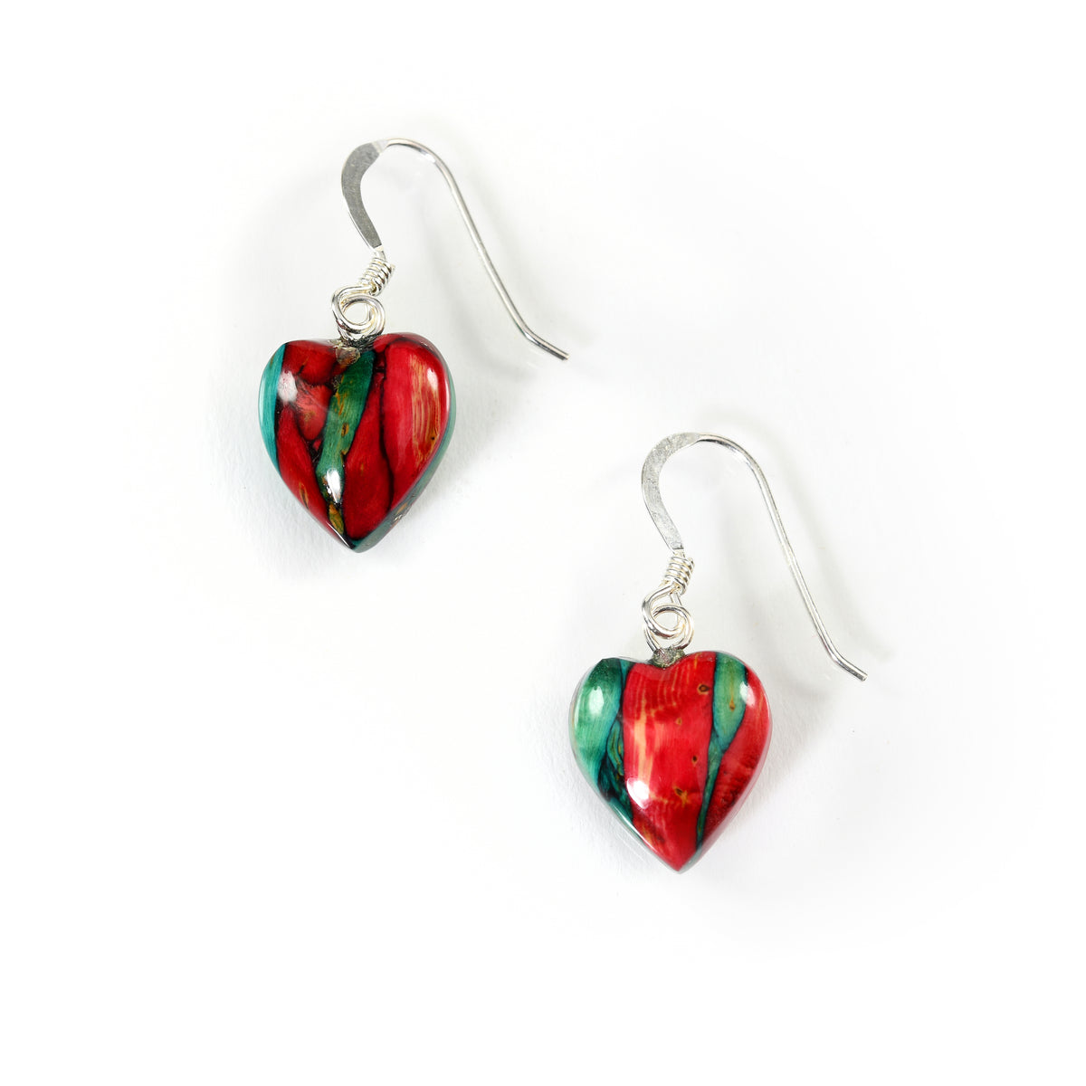 Heather Heart Drop Earrings