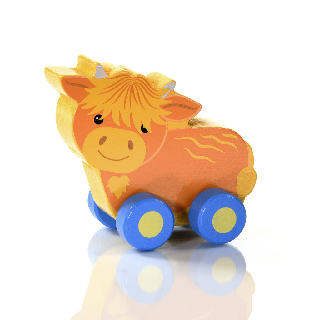 Orange Tree Toys Highland Cow First Push Toy | Gretna Green Shopping