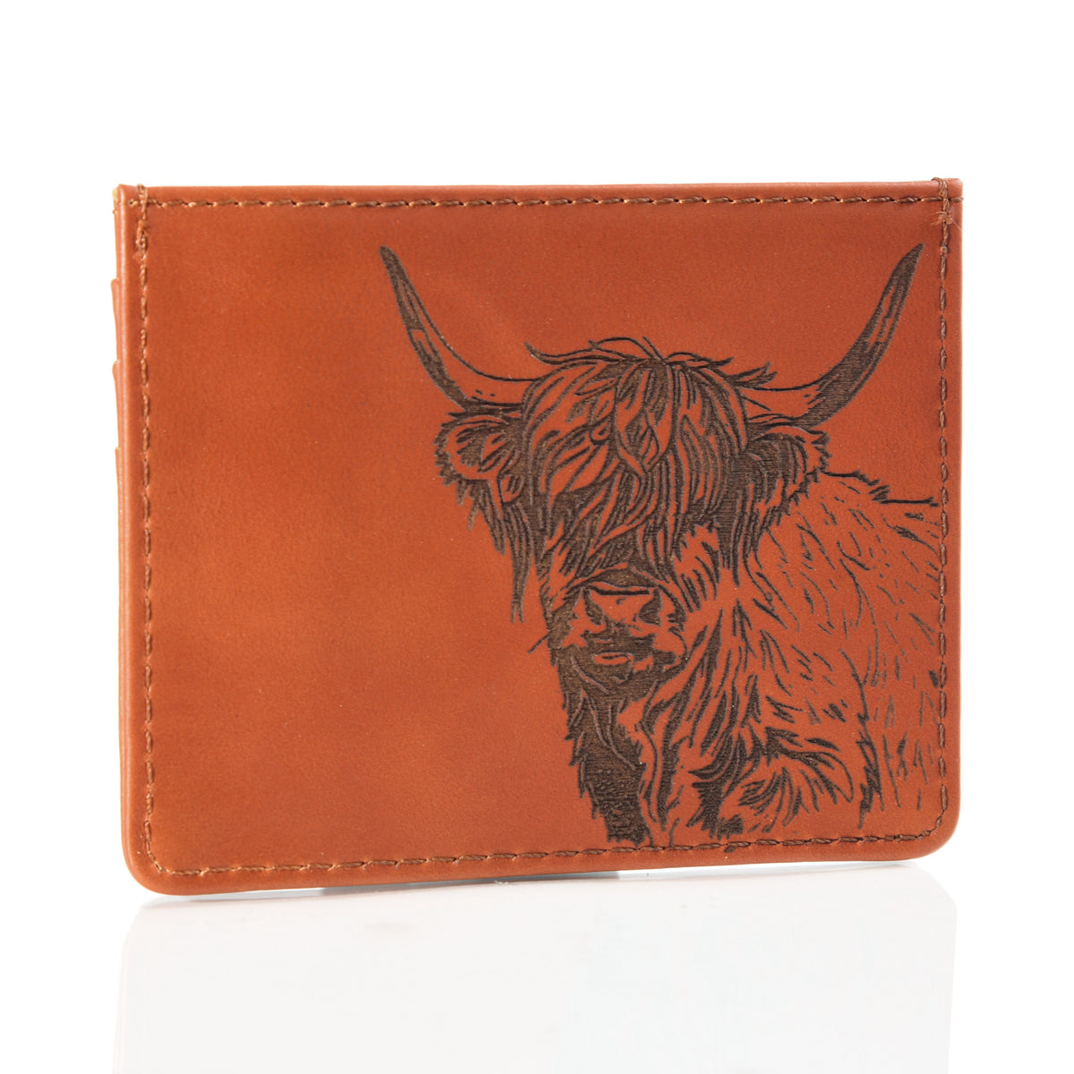 Highland Cow Leather Card Wallet