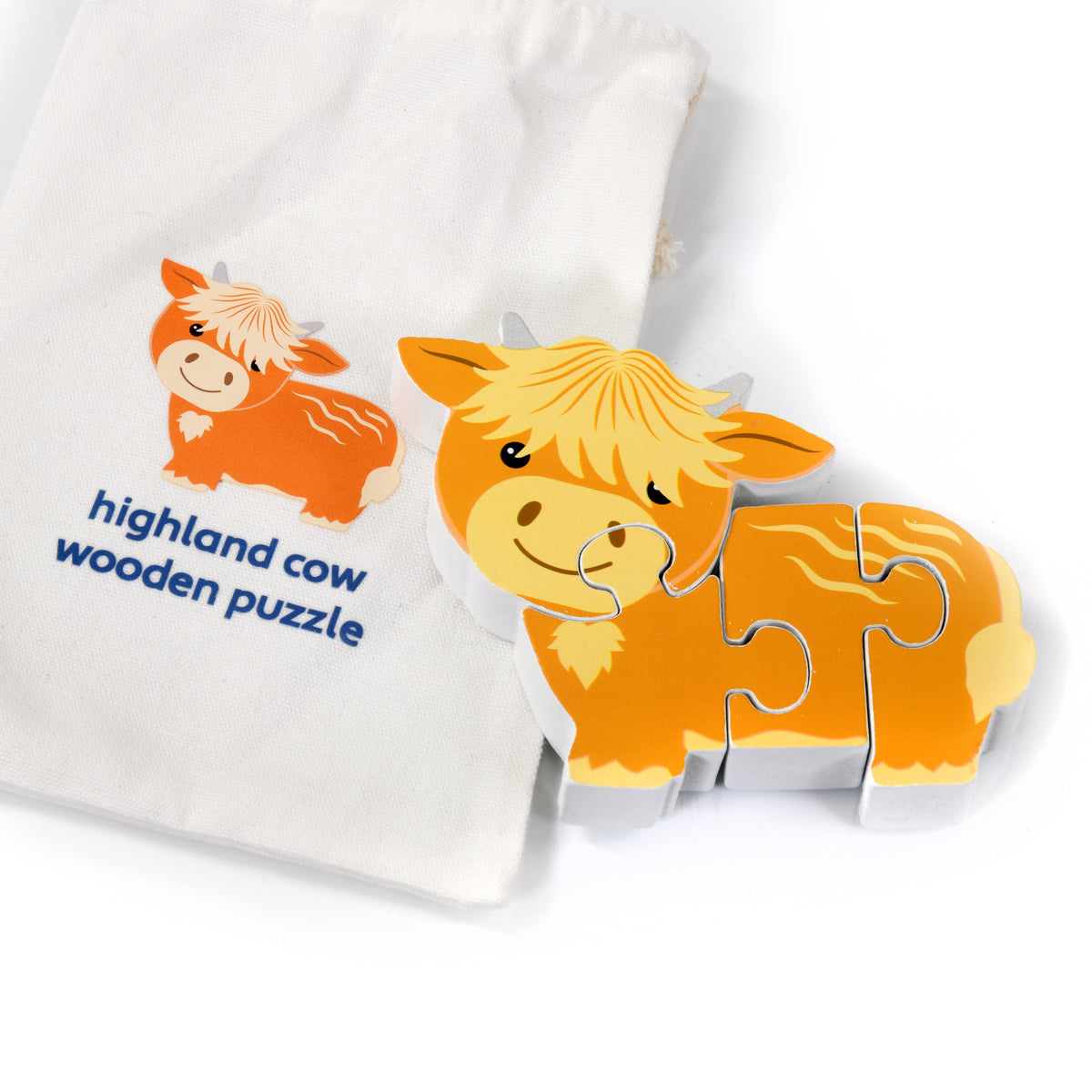 Highland Cow Wooden Puzzle