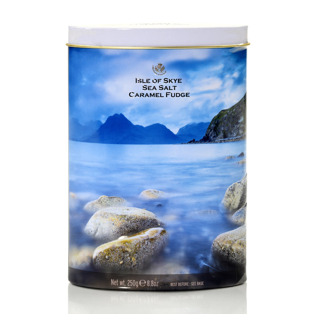 Gardiners Isle of Skye Sea Salt Fudge Tin 250g Gretna Green Shopping