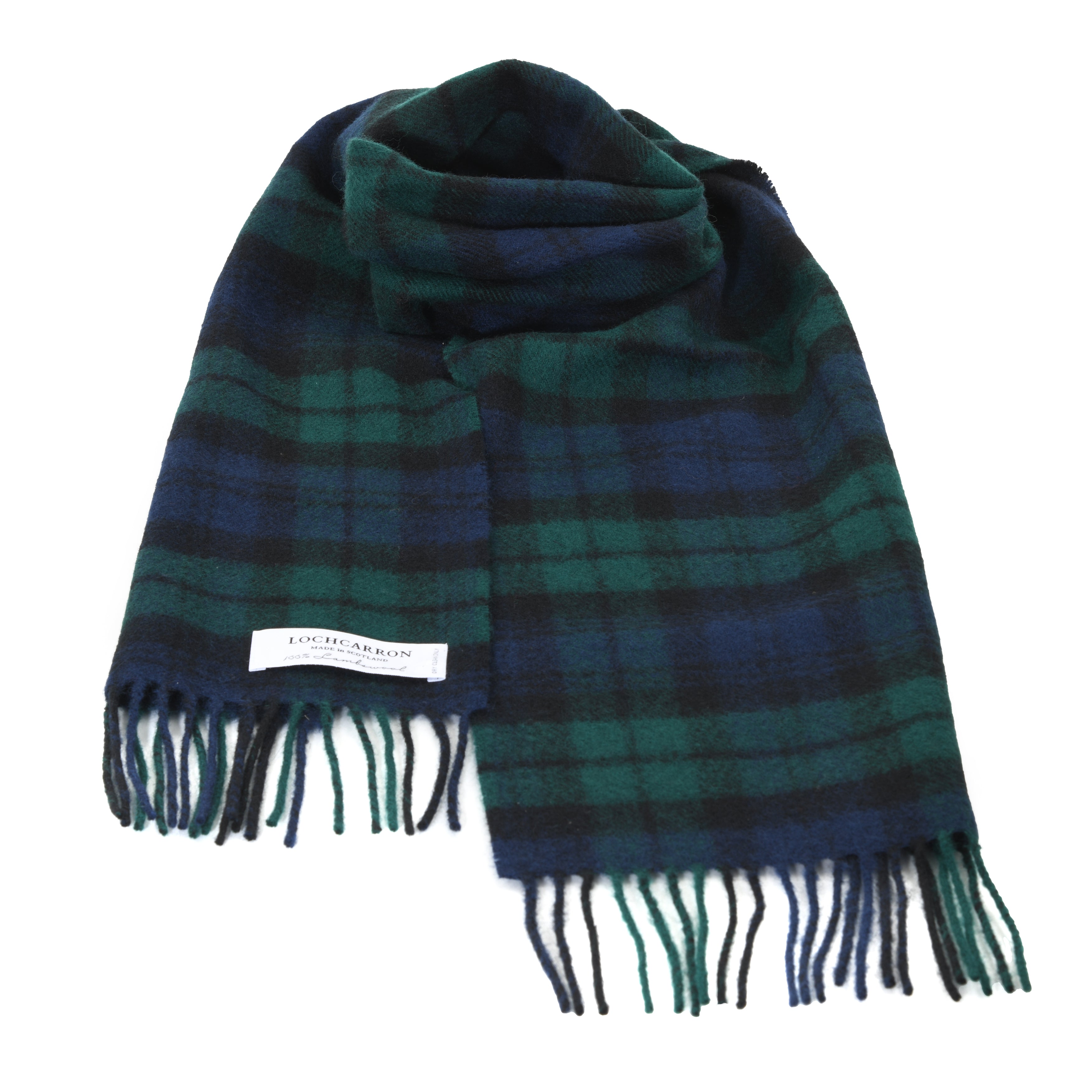 Bottle Green Plain store Coloured Scarf Lambswool Unisex Lochcarron of Scotland