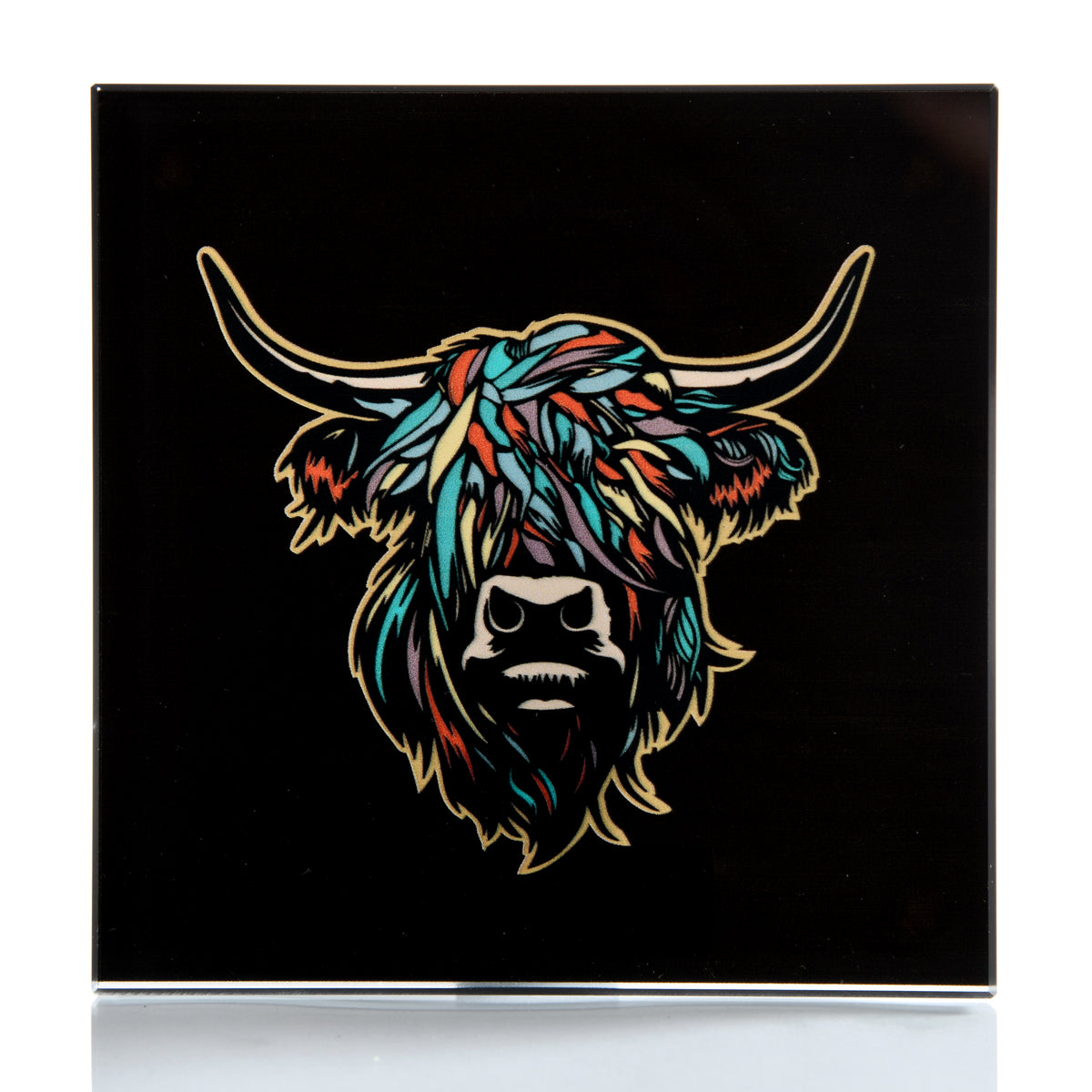 Multicolour Heilan Coo Black Coaster