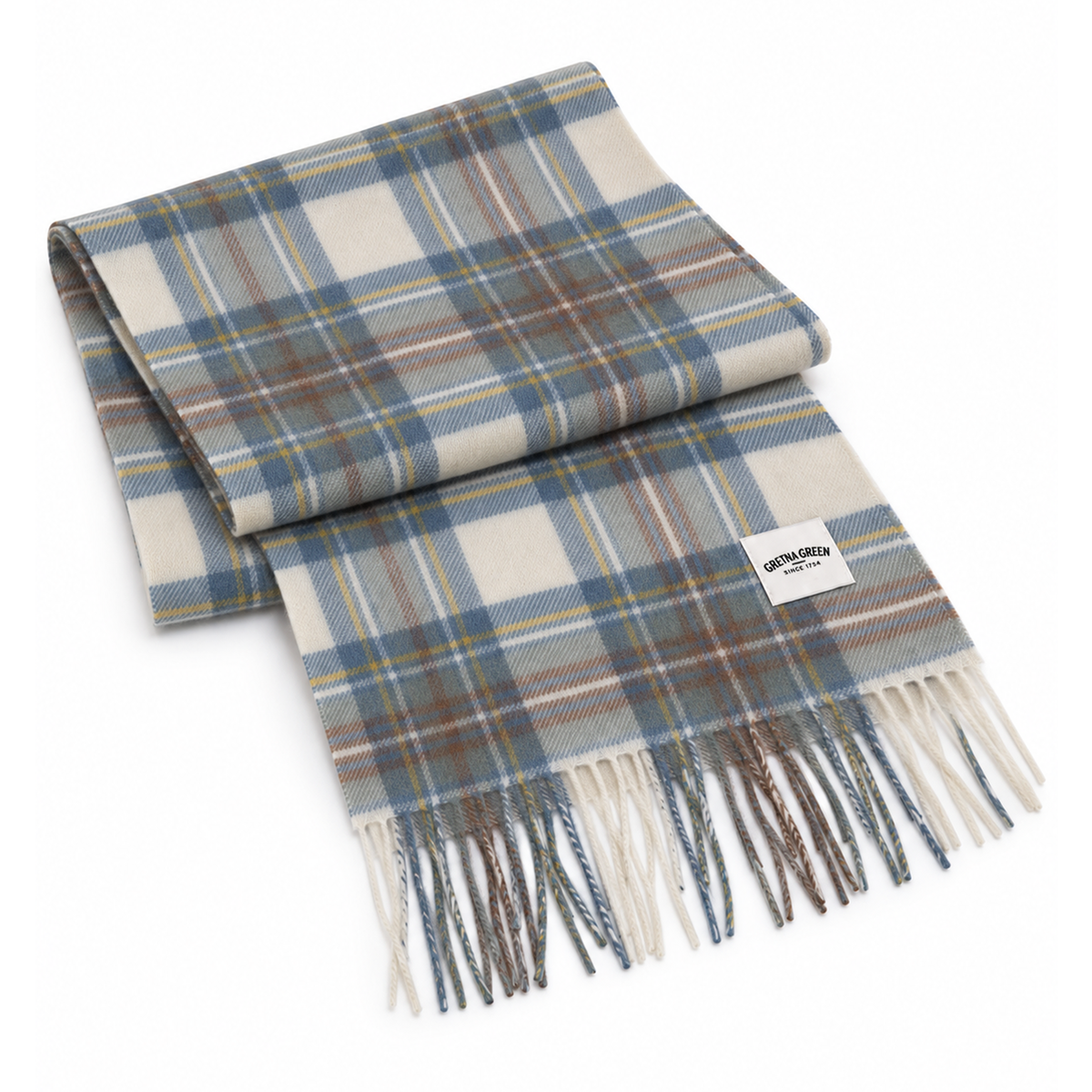 Muted Blue Stewart Lambswool Scarf