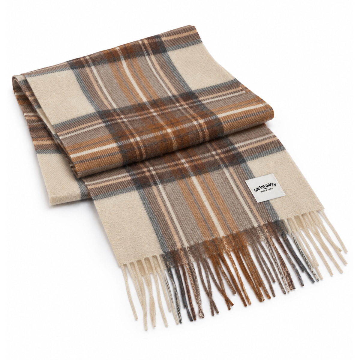 Stewart Natural Dress Cashmere Scarf