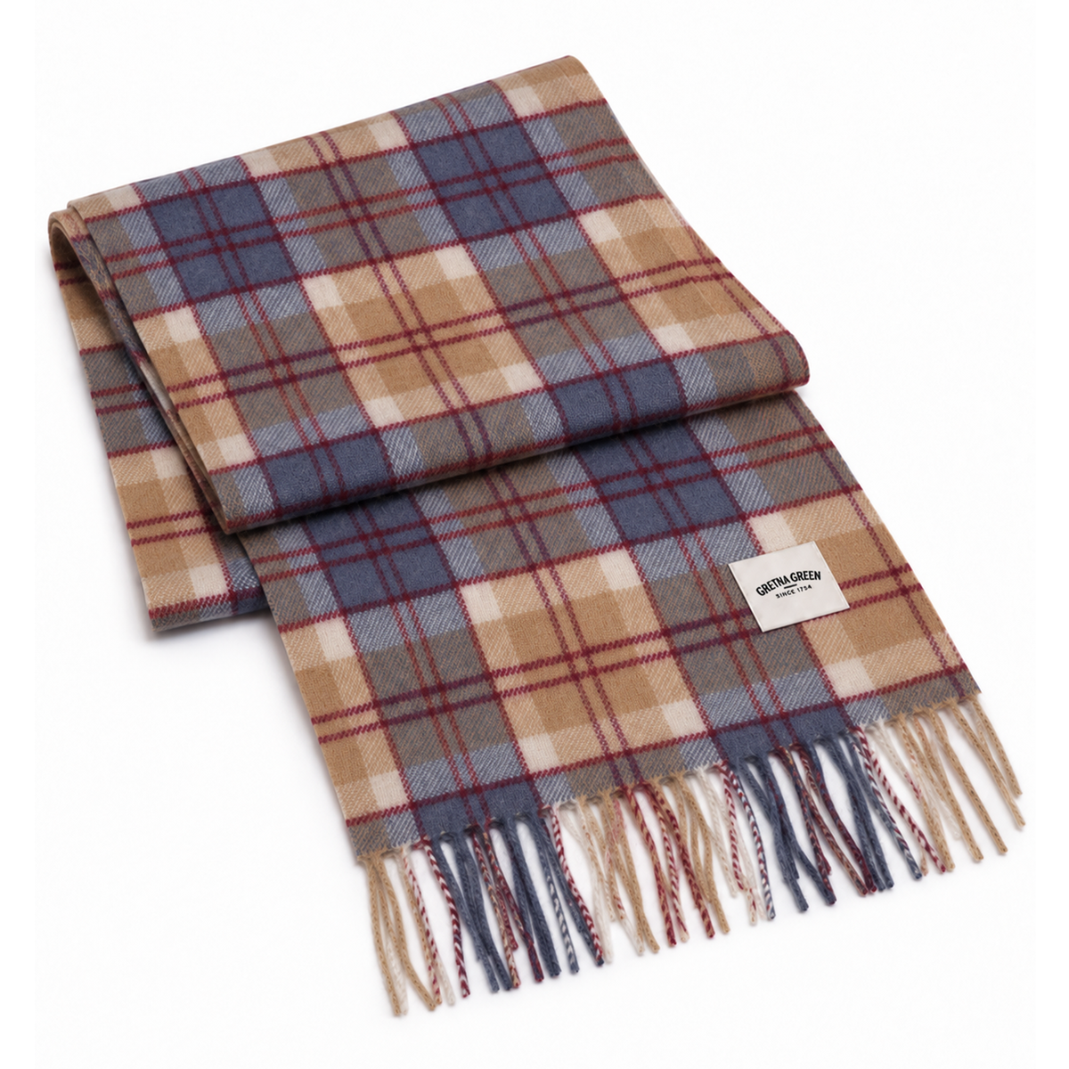 Stewart Navy Cashmere Scarf