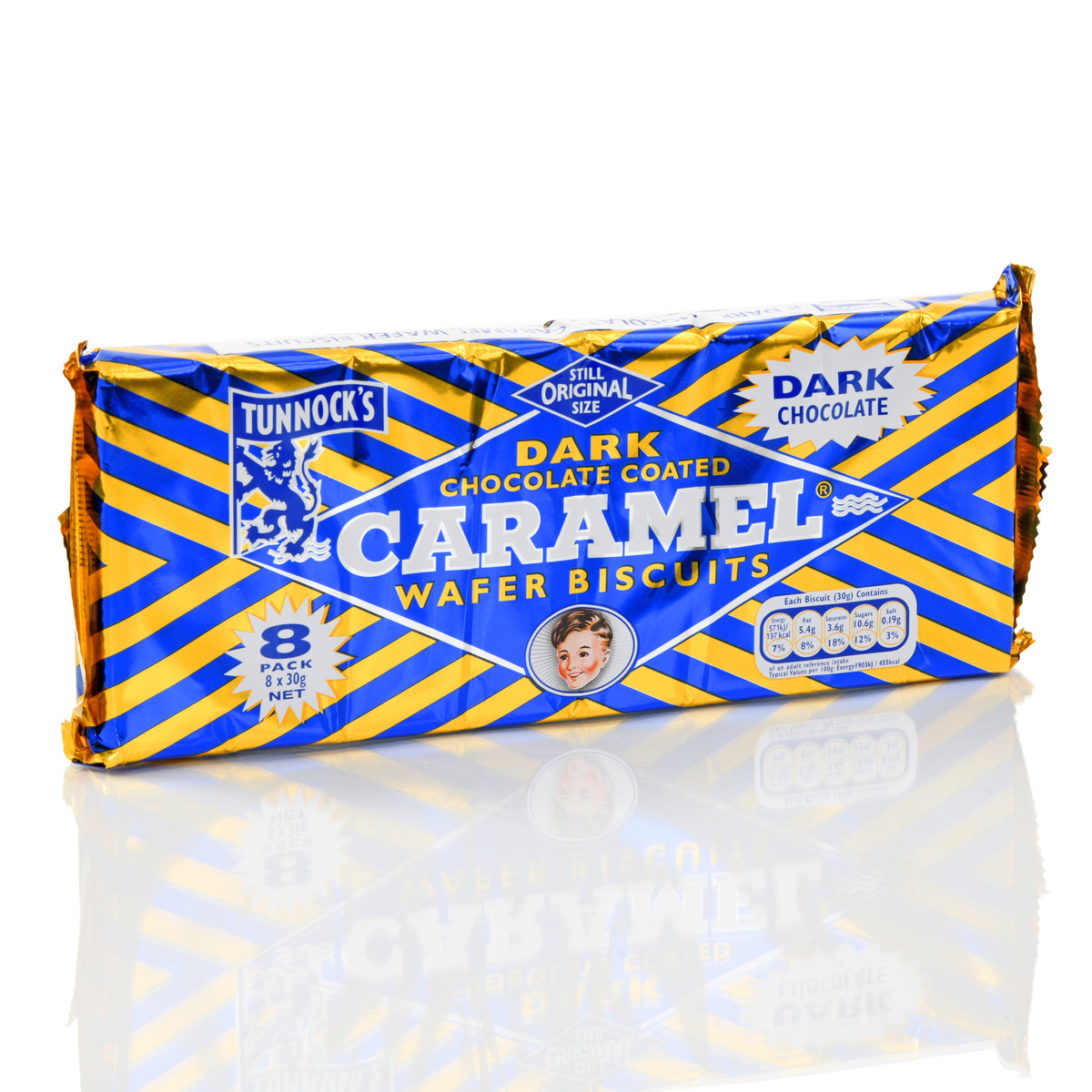 Tunnock's Dark Choc Caramel Wafers (8 Pack)