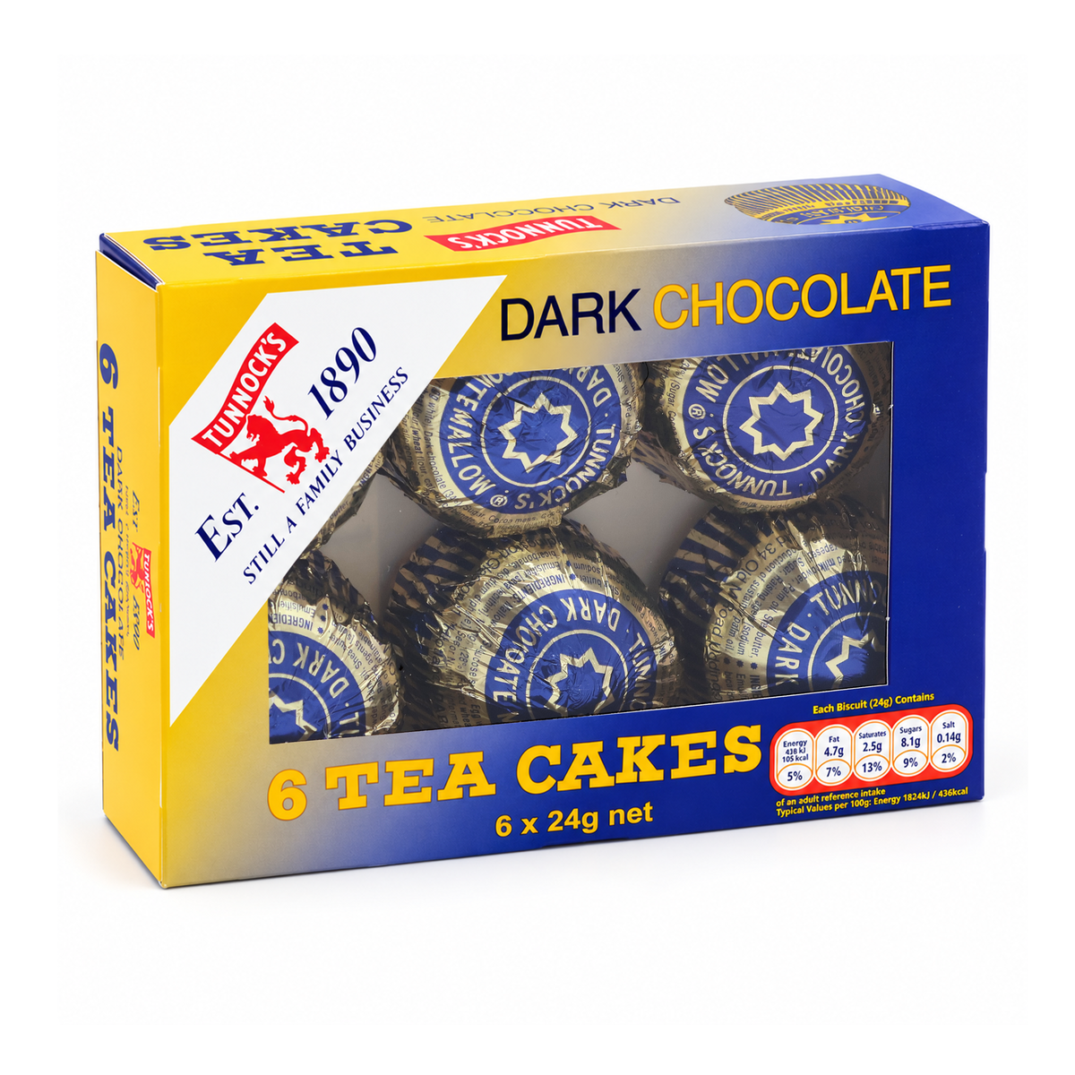 Tunnock's Dark Choc Teacakes (6 Pack)